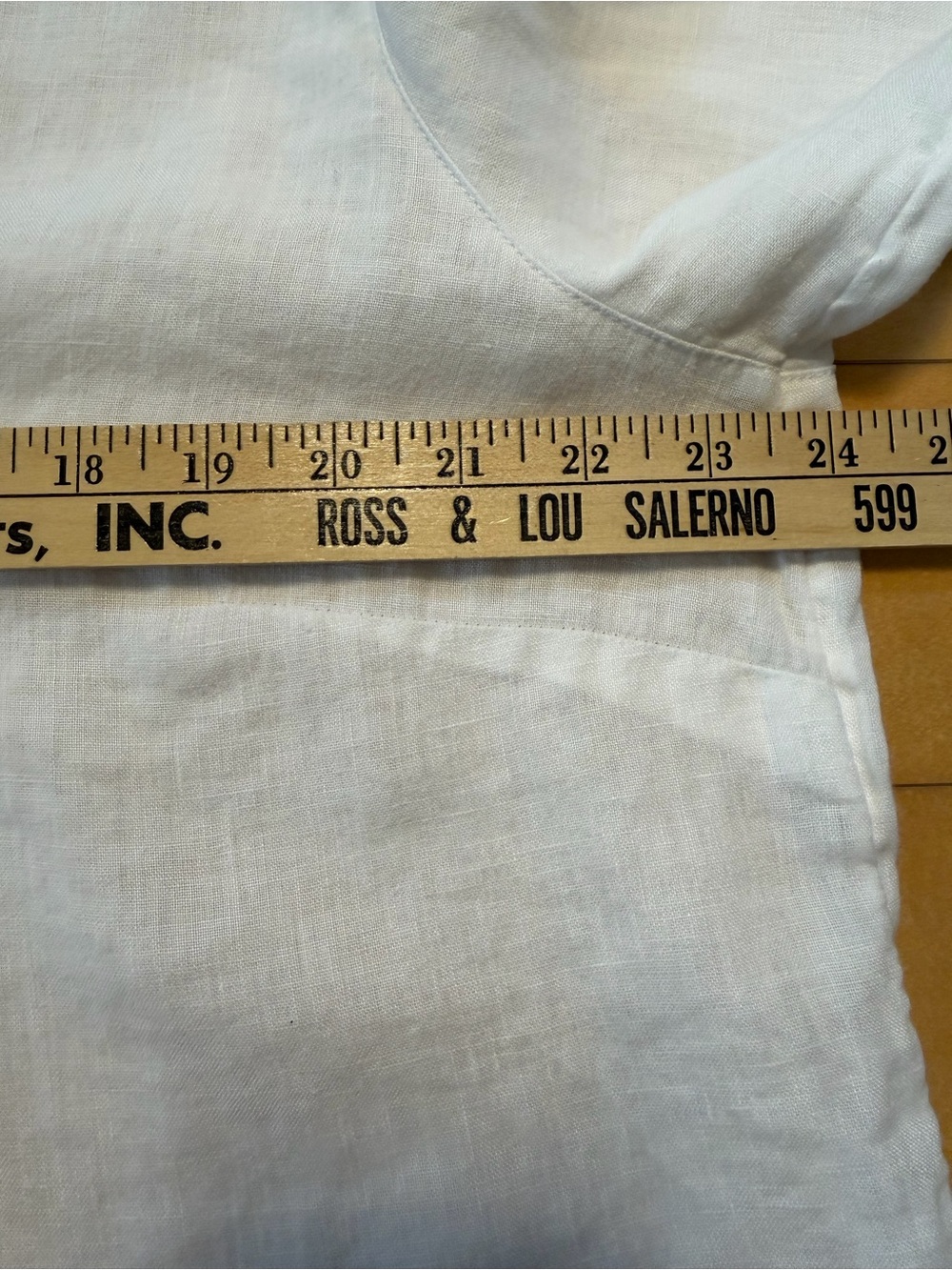 J.Jill 100% Linen Tunic Top Pintuck V neck w. Mother of Pearl Buttons -White- XL - Picture 6 of 10